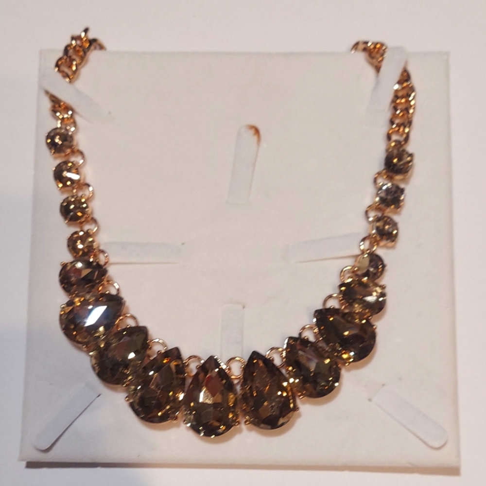 Skyline Crystal Champagne Necklace